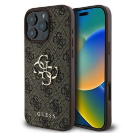 Etui Guess 4G Big Logo na iPhone 16 Pro - brązowe