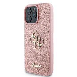 Etui Guess Fixed Glitter Big 4G na iPhone 16 Pro - różowe