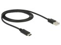 Delock Kabel USB Type-C(M)-USB 2.0(AM) 1m Czarny