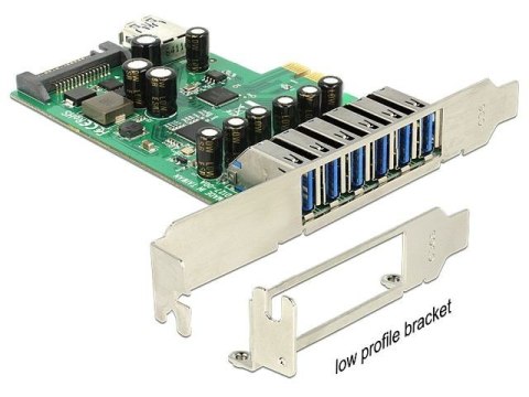 Delock Karta PCI Express -> USB 3.0 6-port + 1x internal USB