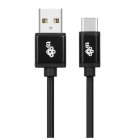 TB Kabel USB-USB C 2 m czarny sznurek