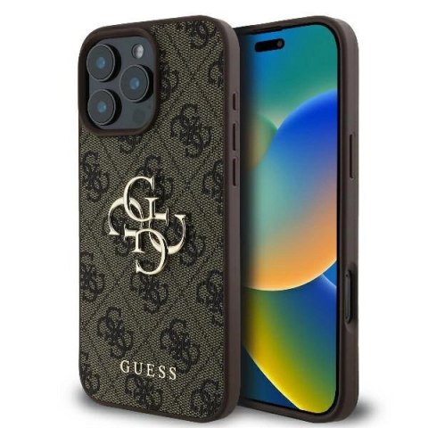 Etui Guess 4G Big Logo na iPhone 16 Pro Max - brązowe