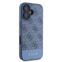 Etui Guess 4G Bottom Stripe na iPhone 16 - niebieskie