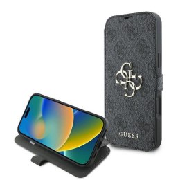 Etui Guess 4G Metal Logo na iPhone 16 Plus - czarne