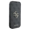 Etui Guess 4G Metal Logo na iPhone 16 Plus - czarne