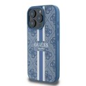 Etui Guess 4G Printed Stripes MagSafe na iPhone 16 Pro - niebieskie