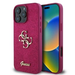 Etui Guess Fixed Glitter Big 4G na iPhone 16 Pro Max - fioletowe