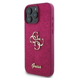 Etui Guess Fixed Glitter Big 4G na iPhone 16 Pro Max - fioletowe