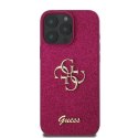 Etui Guess Fixed Glitter Big 4G na iPhone 16 Pro Max - fioletowe