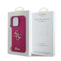 Etui Guess Fixed Glitter Big 4G na iPhone 16 Pro Max - fioletowe