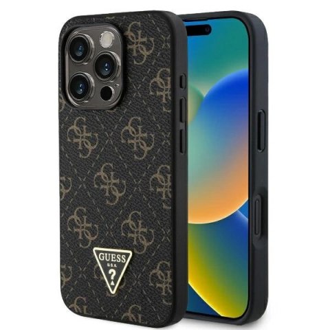 Etui Guess New 4G Triangle na iPhone 16 Pro Max - czarne