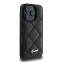 Etui Guess Quilted Metal Logo na iPhone 16 Pro - czarne