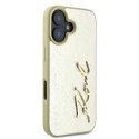 Etui Karl Lagerfeld Metal Signature na iPhone 16 - złote