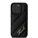 Etui Karl Lagerfeld Quilted Signature na iPhone 16 Pro Max - czarne