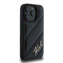 Etui Karl Lagerfeld Quilted Signature na iPhone 16 Pro Max - czarne