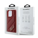 Etui Karl Lagerfeld Quilted Signature na iPhone 16 Pro Max - czerwone