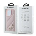 Etui Karl Lagerfeld Quilted Signature na iPhone 16 Pro Max - różowe