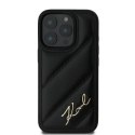 Etui Karl Lagerfeld Quilted Signature na iPhone 16 Pro - czarne