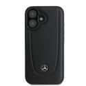 Etui Mercedes Leather Urban na iPhone 16 Plus - czarne