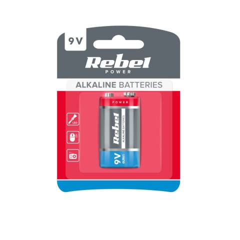 Baterie alkaliczne REBEL 9V 6LR61