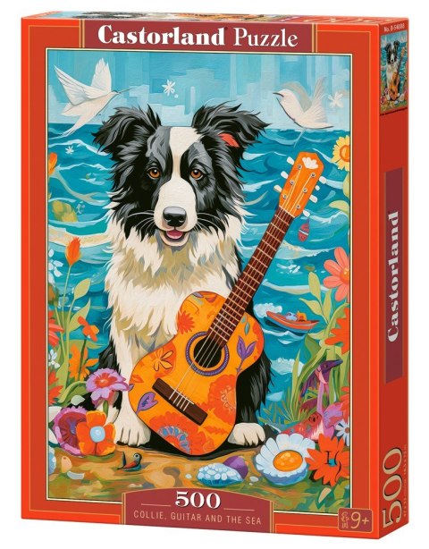 Castor Puzzle 500 elementów Pies Collie z gitarą