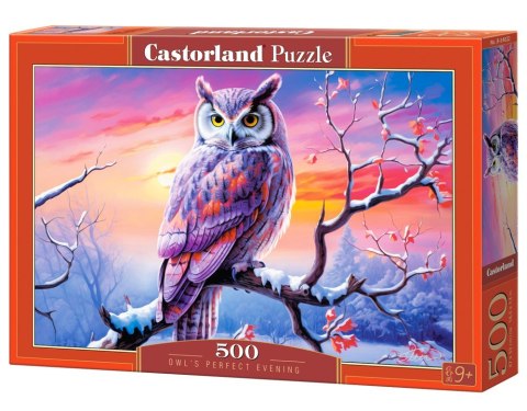 Castor Puzzle 500 elementów Sowa o zachodzie słońca