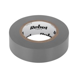 Taśma izolacyjna klejąca REBEL (0,13 mm x 19 mm x 10 yd) szara