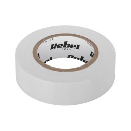 Taśma izolacyjna klejąca REBEL (0,13 mm x 19 mm x 20 yd) biała