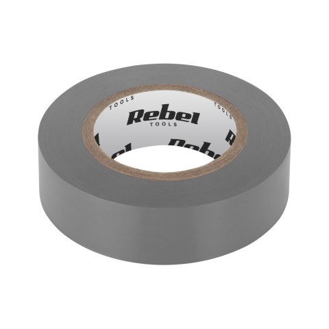 Taśma izolacyjna klejąca REBEL (0,13 mm x 19 mm x 20 yd) szara