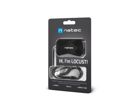 HUB USB 2.0 NATEC LOCUST 4-PORTY CZARNY