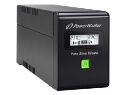 UPS POWERWALKER VI 600 SW FR LINE-INTERACTIVE 600VA 2X 230V PL USB-B LCD PURE SINE WAVE