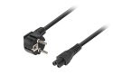 KABEL ZASILAJĄCY LAPTOP (MIKI) CEE 7/7->IEC 320 C5 3M VDE CZARNY LANBERG