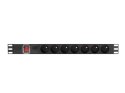 LISTWA ZASILAJĄCA RACK PDU 19" LANBERG 1U 10A 7X 230V PL 2M CZARNA C14