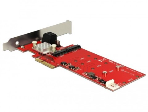 Delock Karta PCI Express 2xM.2 KEY B+2xSATA