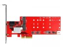 Delock Karta PCI Express 2xM.2 KEY B+2xSATA