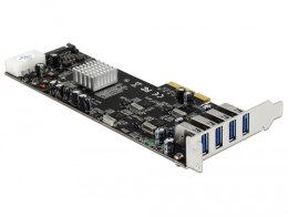 Delock Karta PCI Express USB 3.0 4 x port Quad Channel