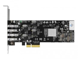 Delock Karta PCI Express USB 3.0 4 x port Quad Channel