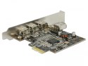 Delock Karta rozszerzeń PCI Express 2x FireWire