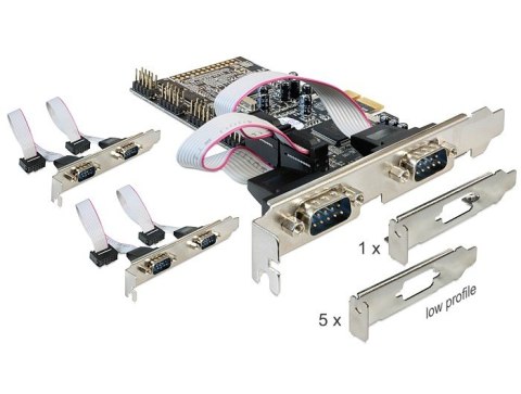 Delock Karta rozszerzeń PCI Express 6x RS232