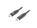 KABEL USB-C M/M 2.0 0.5M CZARNY PREMIUM QC 4.0 PD 60W LANBERG