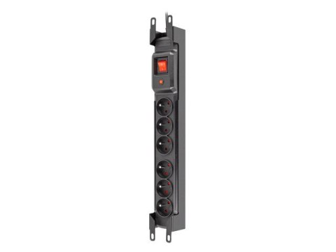 LISTWA ZASILAJĄCA RACK 19" ARMAC M6 1.5M 6X 230V IEC CZARNA