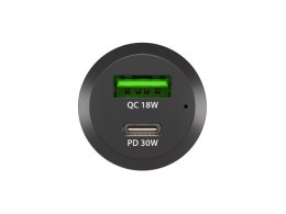 ŁADOWARKA SAMOCHODOWA NATEC CONEY 1X USB 1X USB-C QUICK CHARGE 48W CZARNA