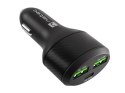 ŁADOWARKA SAMOCHODOWA NATEC CONEY 2X USB 1X USB-C QUICK CHARGE 84W CZARNA