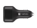 ŁADOWARKA SAMOCHODOWA NATEC CONEY 2X USB 1X USB-C QUICK CHARGE 84W CZARNA