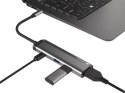 MULTIPORT ADAPTER NATEC FOWLER SLIM USB-C 4W1 HUB ->USB 3.0 2X, HDMI 4K, USB-C PD