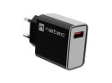 ŁADOWARKA SIECIOWA NATEC RIBERA 1X USB-A 18W CZARNA