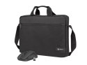 TORBA DO LAPTOPA NATEC WALLAROO 2 15.6" CZARNA Z MYSZKĄ BEZPRZEWODOWĄ CZARNĄ