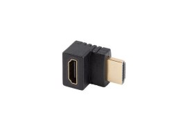 ADAPTER HDMI(M)->HDMI(F) 4K KĄTOWY GÓRA CZARNY LANBERG