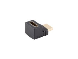 ADAPTER HDMI(M)->HDMI(F) 4K KĄTOWY GÓRA CZARNY LANBERG