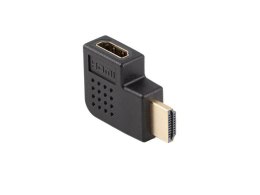 ADAPTER HDMI(M)->HDMI(F) 4K KĄTOWY LEWO CZARNY LANBERG